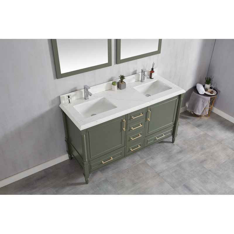 Ensemble de meuble-lavabo double 60 po Flavell