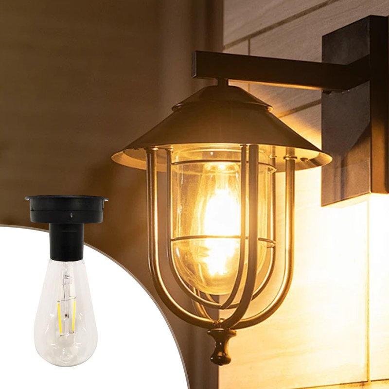 Porte-lampe solaire d'extérieur à tungstène intégré