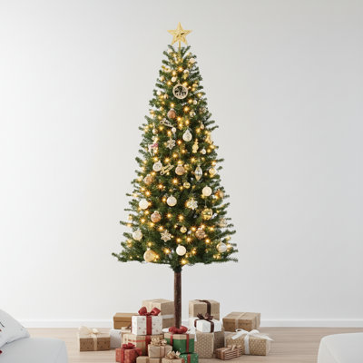Arbre de Noël artificiel, avec scintillement et éclairage blanc chaud