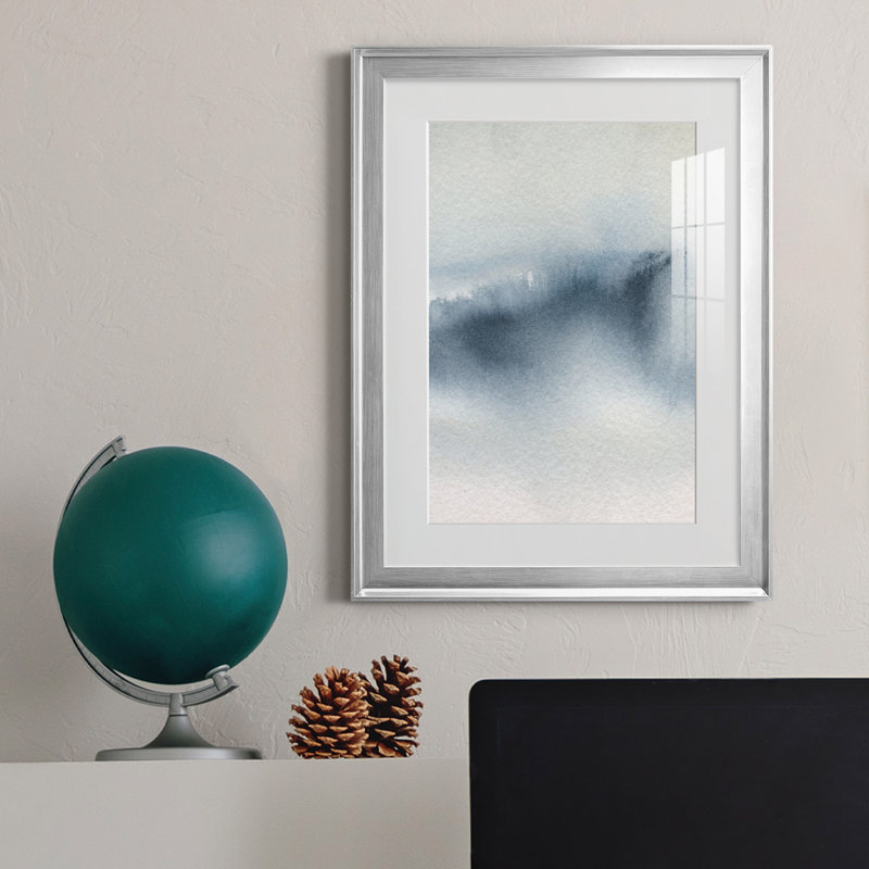 Summer Rain I - peinture encadrée, H 18,5 po x l 24,5 po x P 1,5 po, Argent