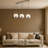 Adjustable Height 3 Lights Globe Kitchen Island Pendant-1207258552