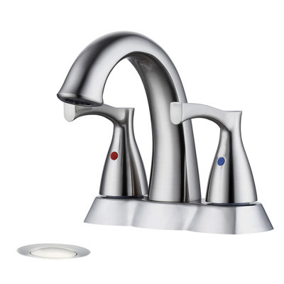 Robinet de lavabo pour salle de bain 2 poignées 4 pouces à 2 poignées avec bonde escamotable