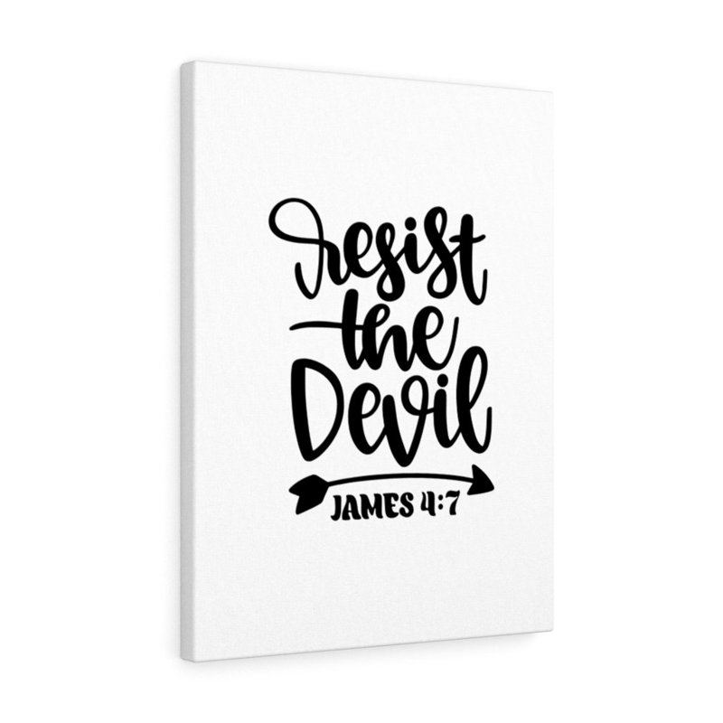 Resist James 4:7 - Wrapped Canvas Print, 36cm H x 28cm W