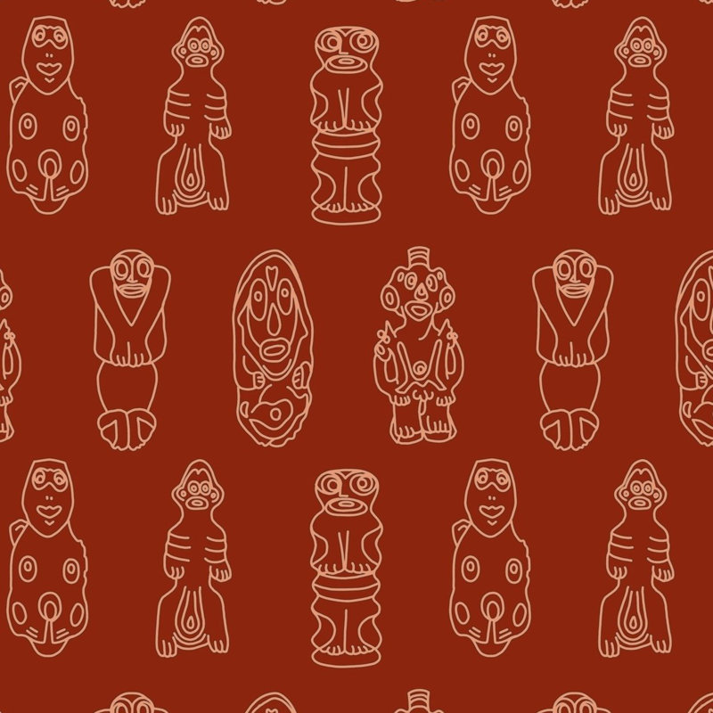 Figurines Taino | Anacaona , Rouge