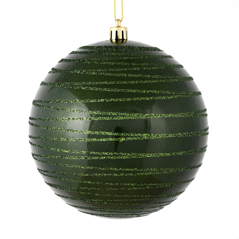 Ornement boule de bonbon, Vert mousse