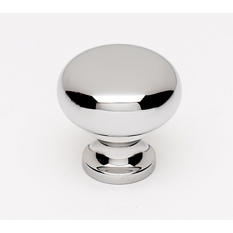 Poignée champignon, Chrome poli, H 0,75 po x l 0,75 po x P 0,4375 po