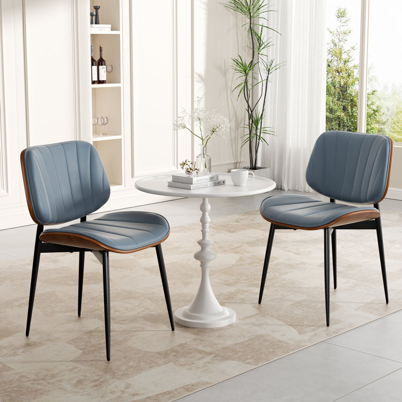 PU Leather Upholstered Dining Chairs,Side Chair for Dining Rooms,Kitchens,Living rooms, Blue
