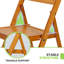 Chaises de bistro pliantes Rayetta avec dossier en bois pour l'intérieur et l'extérieur-1845713497