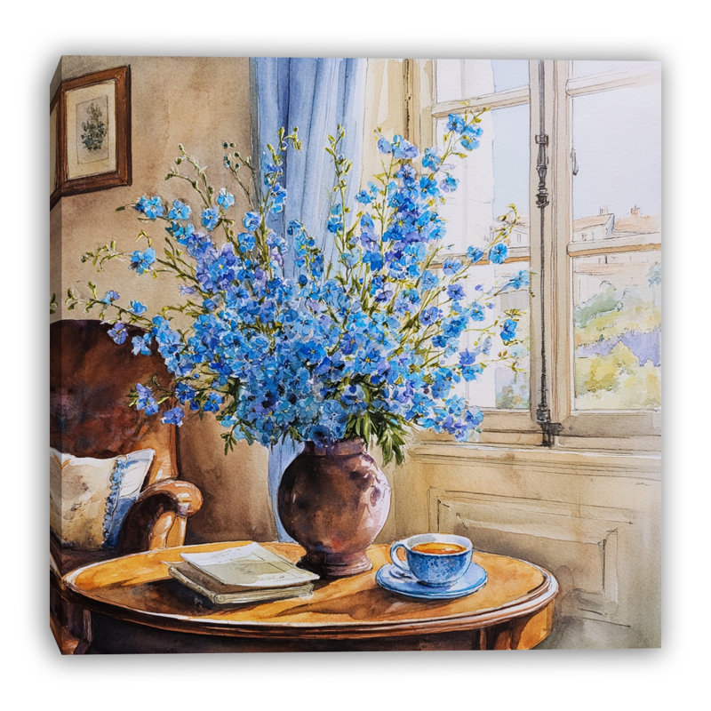 «Morning Tea Florals», art mural sur toile tendue, H 20 po x l 20 po x P 1,5 po