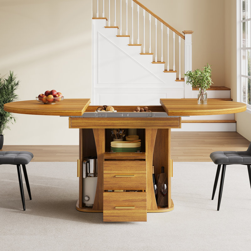 Extendable Dining Table, Brown