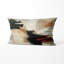 Coussin "Collages abstraits - Coussin noir et brun"-135799925