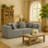 Modular 3-Seat Sectional Sofa, All-Foam Deep-Seat Couch-1141742908