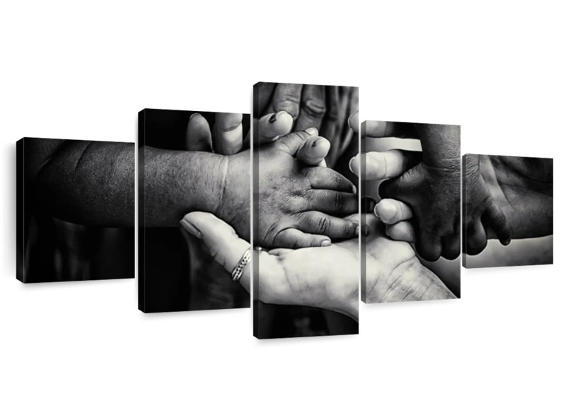 Family Hands BW