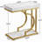 End Table, Bedside Table With Metal Base