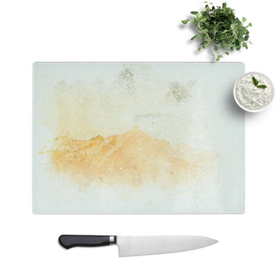Tempered Glass Distant Mountain Chopping Board