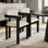 Fauteuil de salle à manger rembourré en bois massif