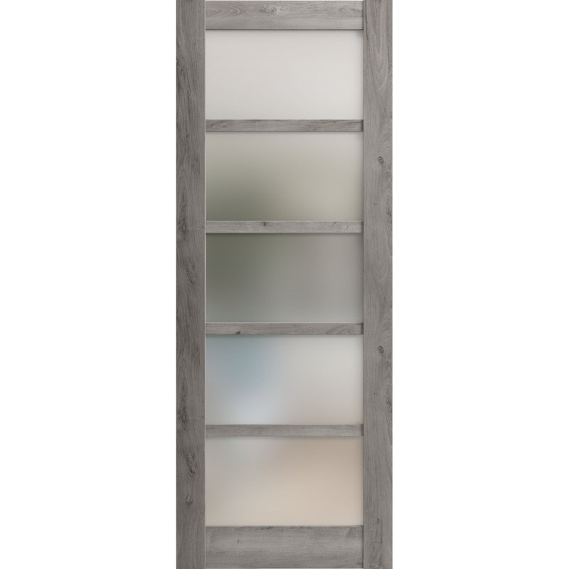 Porte standard lambrissée Quadro, 18 po x 80 po, Gris Nebraska