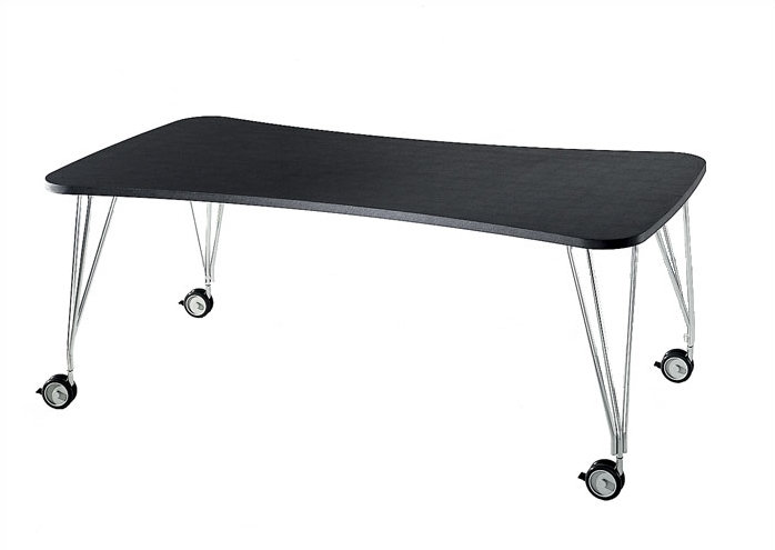Table max, blanc, Petit avec des roues