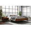 Grand lit plateforme en bois massif Channing