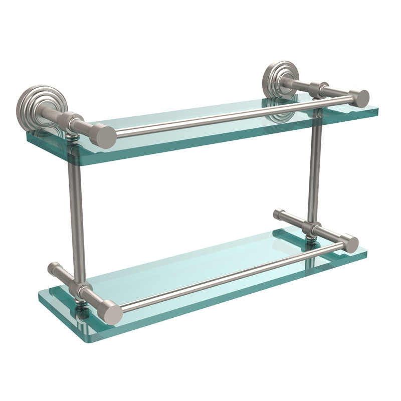 Beresford 2 Piece Tiered Shelf, Satin Nickel