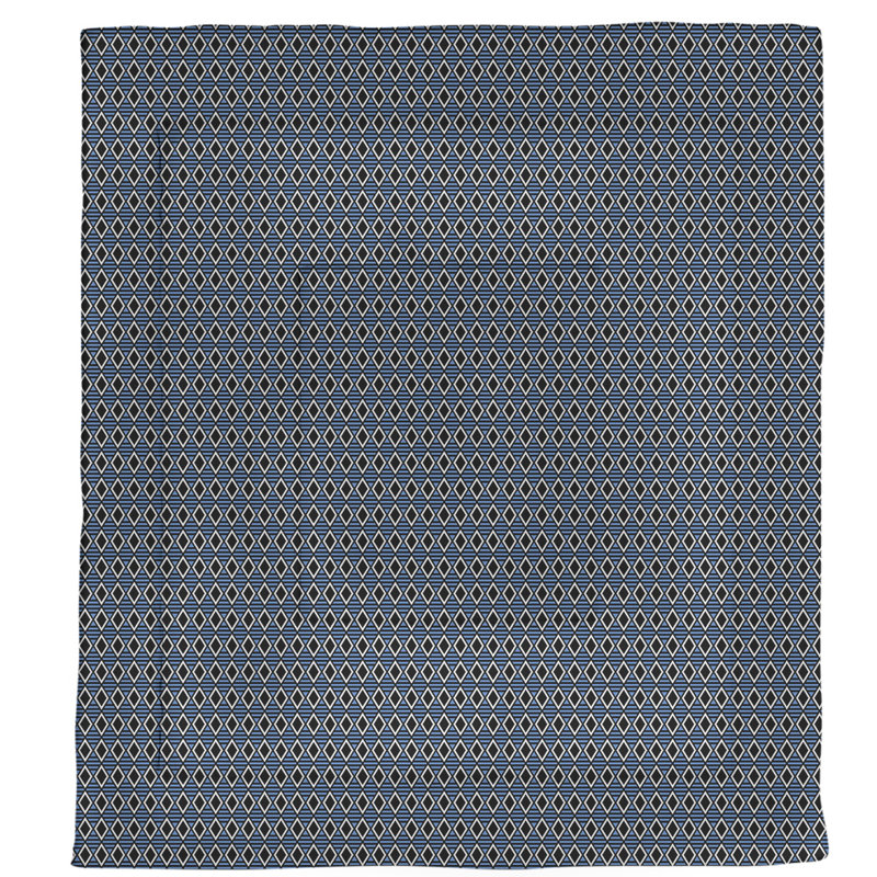 Édredon réversible simple Katelyn Elizabeth, Édredon simple TG, Noir / Bleu