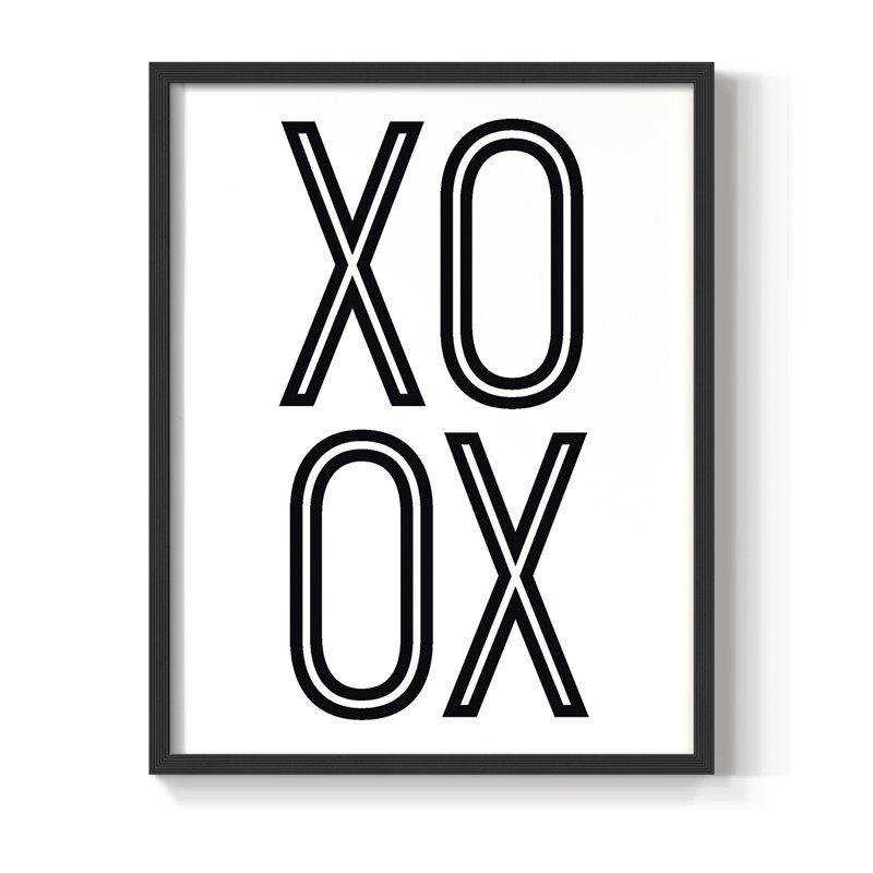 «Bold Love I», reproduction encadrée - bois massif, H 11 po x l 9 po, Noir, noir, noir, noir