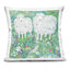 Coussin d'automne imprimé avec panier de citrouilles d'automne, design par Ashley Bradley
