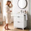 Meuble-lavabo blanc 24 po avec lattes et lavabo en céramique-1756457827