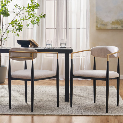 Nayalis Low Back Upholstered Dining Chairs 