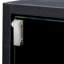 Porte-chaussures de porte en verre noir avec contenant à DEL, pratique et décoratif