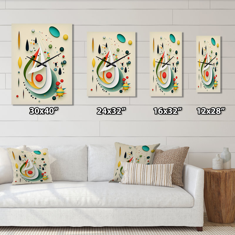 Horloge murale géométrique moderne, H 32 po x l 24 po x P 1 po