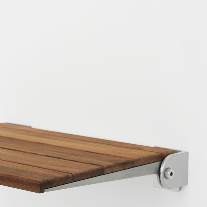 SlimLine Teak Wood Folding Shower Bench Seat