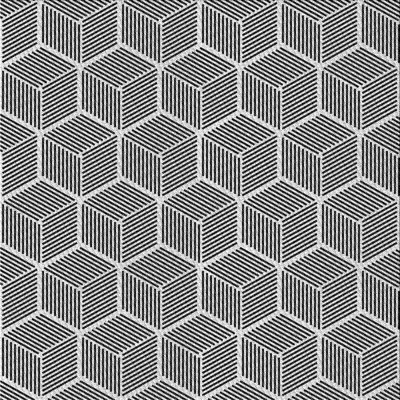 Tapis décoratif gris à motif géométrique