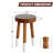 Teak Round Dip Dyed Teak Stool-1122401528