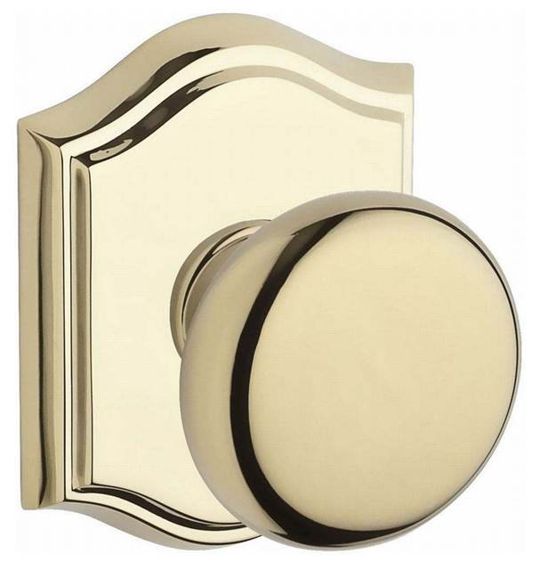 Round Keyed Door Knob with Traditional Arch Rose
