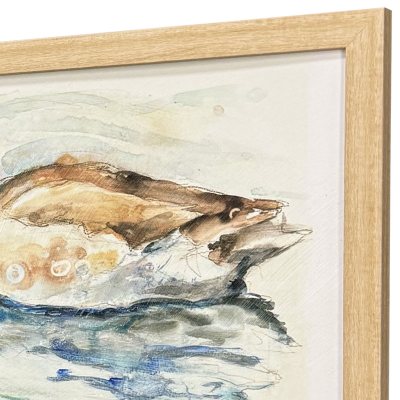 Water Duck Non-Glass Framed Art