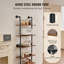 5 Piece Square Steel; Wood Floating Shelf