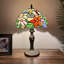 Lampe de table Veilleux Tiffany vitrail fleurs de colibri ampoule DEL incluse l 12 po x P 12 po x H 19 po