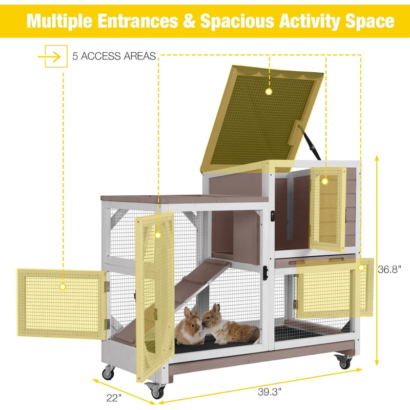 Archie & Oscar™ Weather Resistant Small Animal Hutch with Ramp