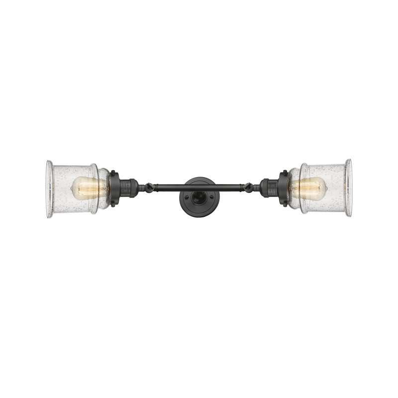 Éclairage de salle de bain à intensité variable 2 lumières Galaviz, Grainé, Ampoule DEL 6 watts Vinage, Bronze huilé