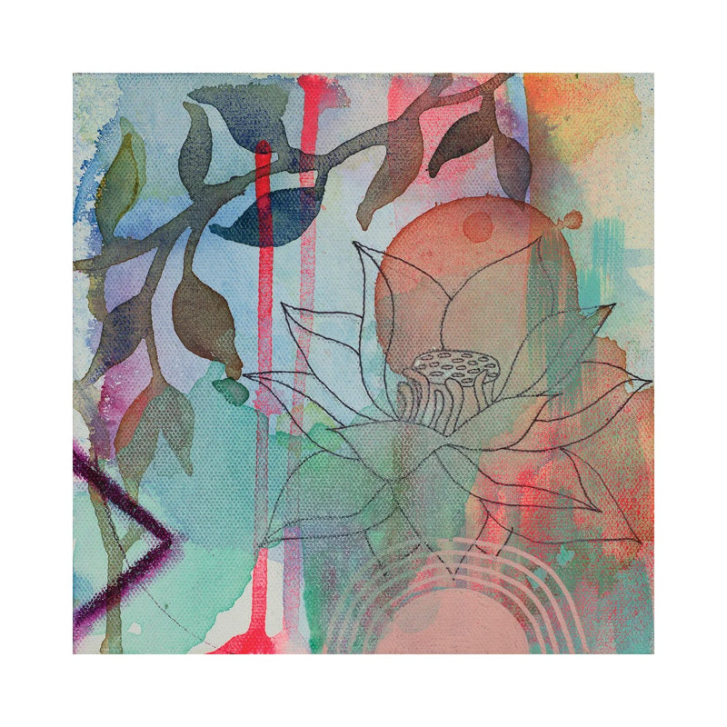 Calm Lotus II by Faith Evans-Sills - Gallery-Wrapped Canvas Giclée on Canvas, 12" H x 12" W, Wrapped Canvas