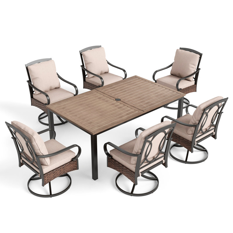 Ensemble de salle à manger rectangulaire pour 6 personnes 64 po Salem