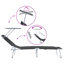 vidaXL Folding Sun Lounger with Canopy Outdoor Daybed Sunbed Steel and Fabric-1465781482