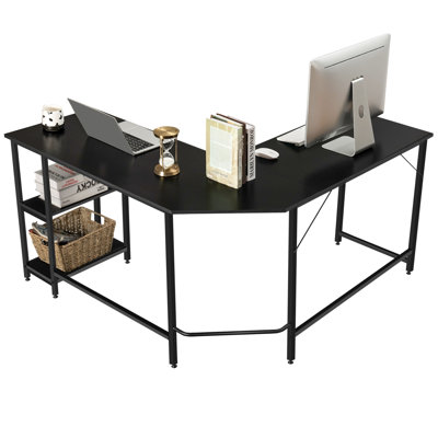 Brittiany L-Shaped Steel Computer Desk