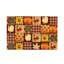 Tapis antidérapant à motif floral rétro, automne, 120 x 80 cm
