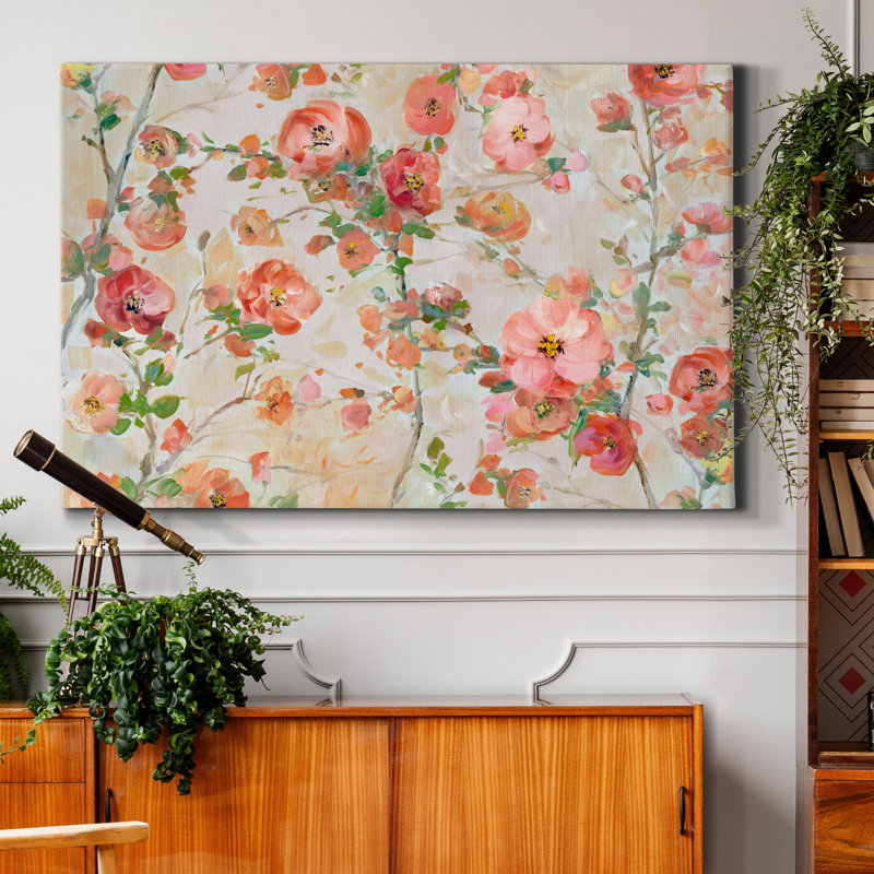Blossoms Bright - reproduction d'art sur toile tendue, H 27 po x l 18 po x P 1 po