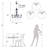 33-Inch Black Iron And Crystal Chandelier, 8-Light With Adjustable Chain