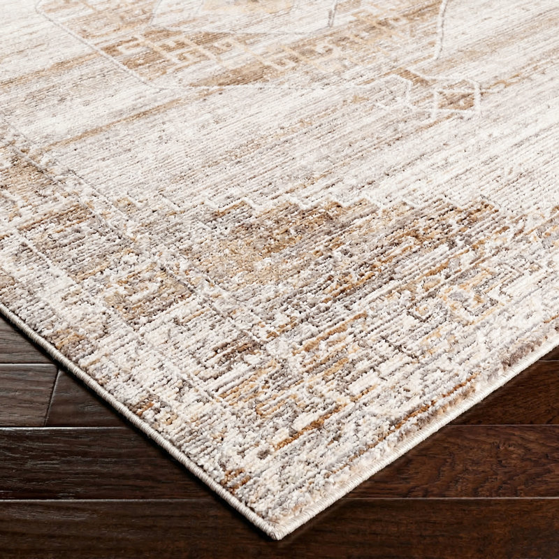 Moroccan Area Rug, Light Grey/Off-White/Light Brown/Tan, Rectangle 152 x 225 cm
