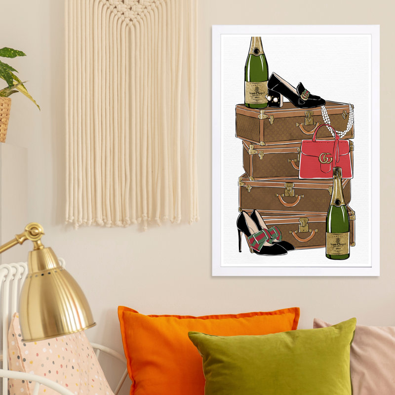 « traveling party », impression encadrée, H 13 po x l 19 po x P 0,75 po, Cadre blanc