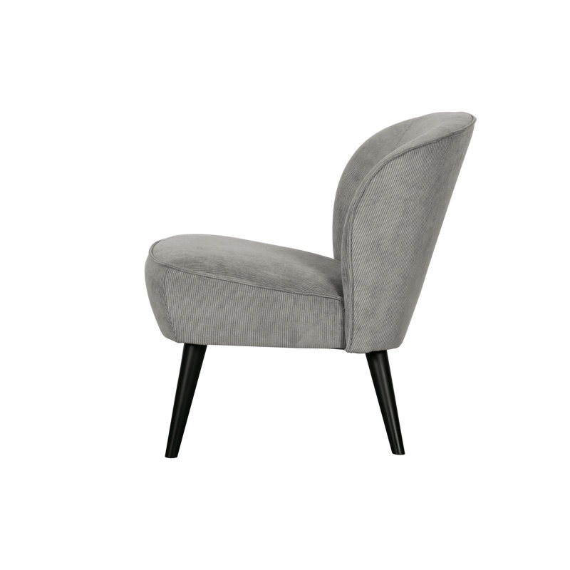 Sara Upholstered Slipper Chair, Grey